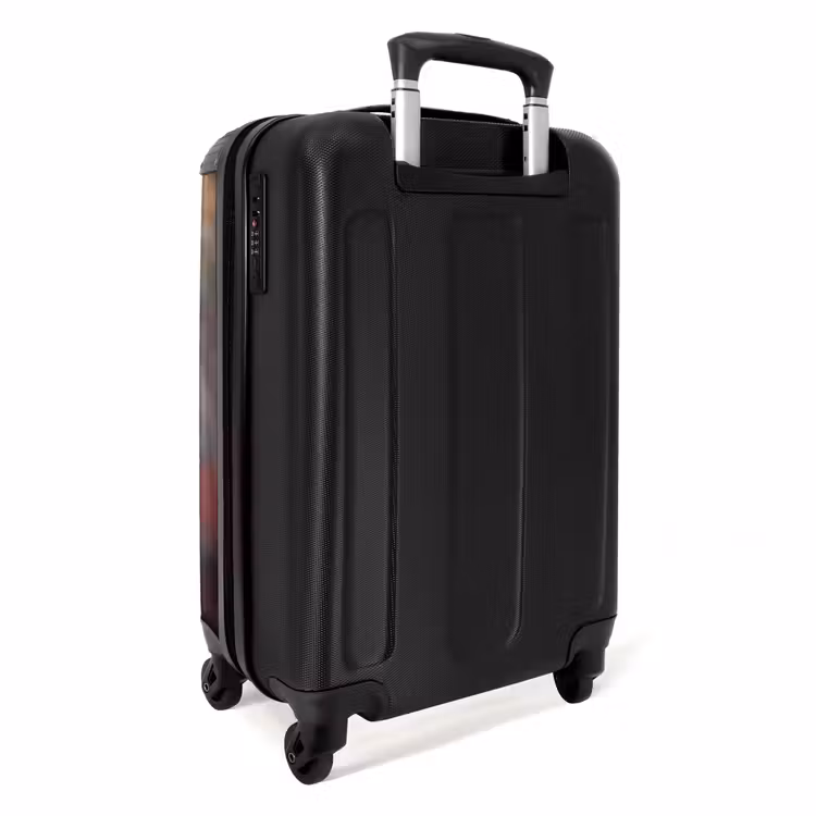 Wit paard omringd door bloemen Koffer - NBS - Handbagage middel -achterkant