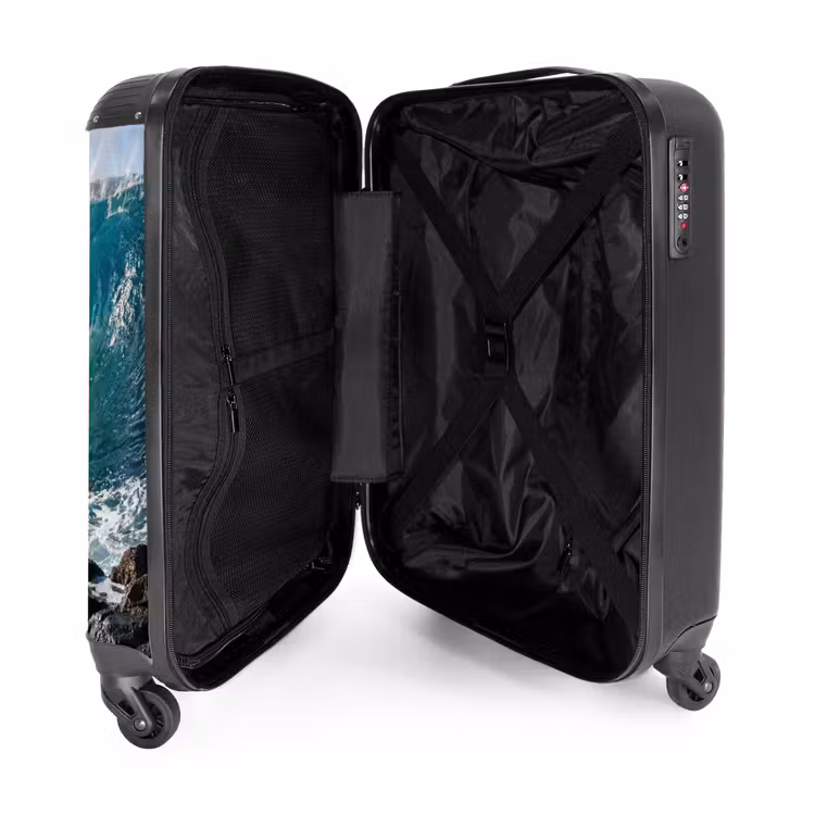Koffer - Welle – Ozean – Brechende Welle – Wasser – Blau - Golf - Oceaan - Brekend - Water - Blauw NBS - Handbagage koffer - Volwassenen Unisex middel