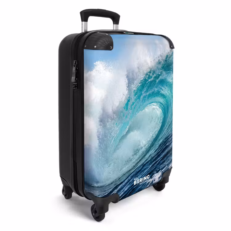 Koffer - Welle – Ozean – Wasser – Dynamisch – Blau - Golf - Oceaan - Water - Dynamisch - Blauw NBS - Handbagage koffer - Volwassenen Unisex middel