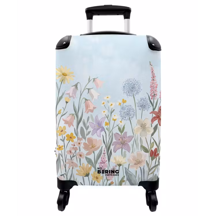Koffer - Wiesenblumen – Illustration – Bunt - Weidebloemen - Illustratie - Kleurrijk NBS - Handbagage koffer - Vrouwen middel