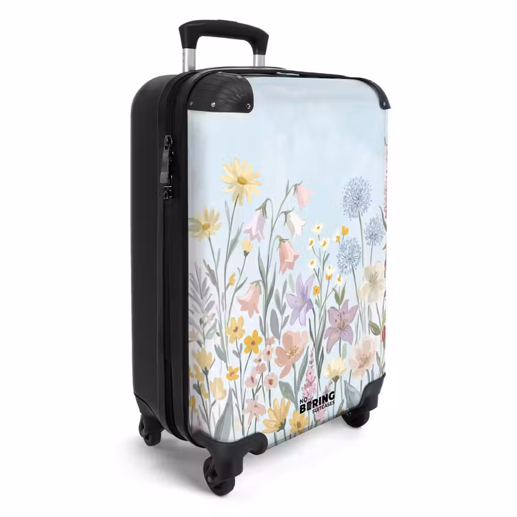 Koffer - Wiesenblumen – Illustration – Bunt - Weidebloemen - Illustratie - Kleurrijk NBS - Handbagage koffer - Vrouwen middel