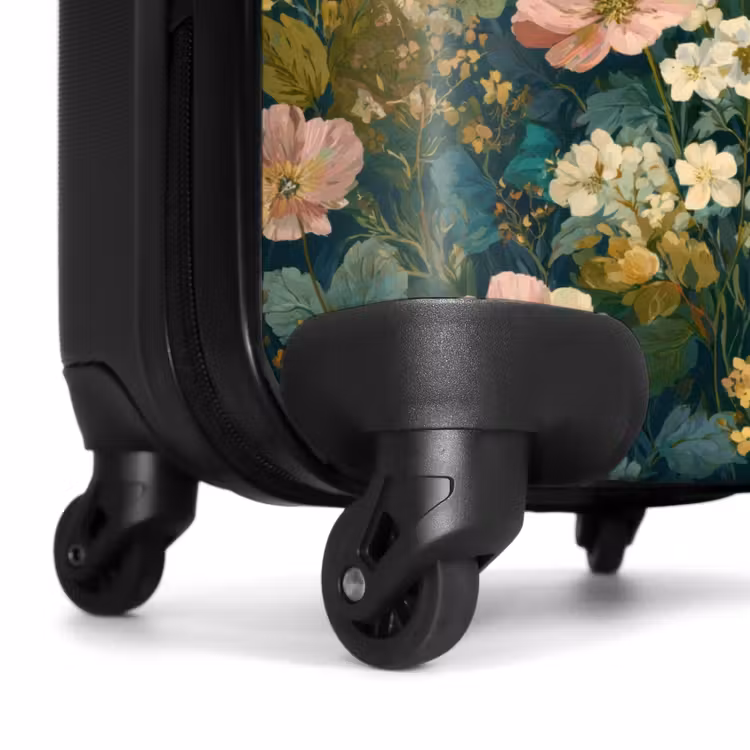 Koffer - Wildblumen – Botanisch – Muster – Rosa – Romantisch - Wilde bloemen - Botanisch - Patroon - Roze - Romantisch NBS - Handbagage koffer - Vrouwen middel