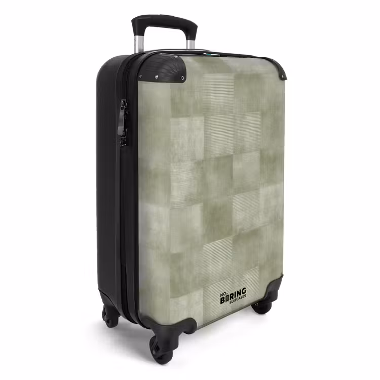 Vlakken - Rustiek - Groen NBS - Handbagage koffer - Volwassenen Unisex middel -productfoto_3d