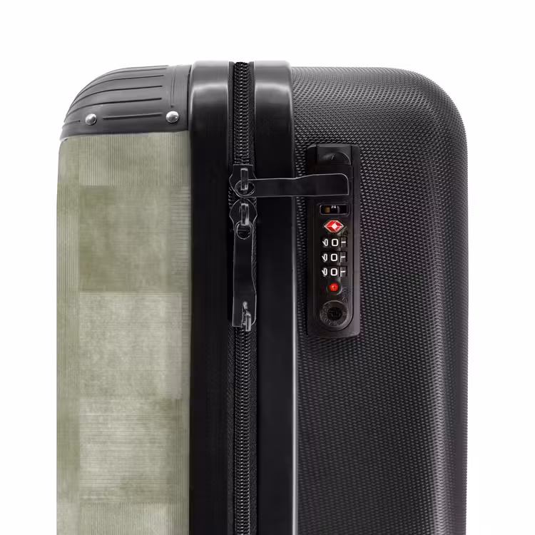 Vlakken - Rustiek - Groen NBS - Handbagage koffer - Volwassenen Unisex middel -slot