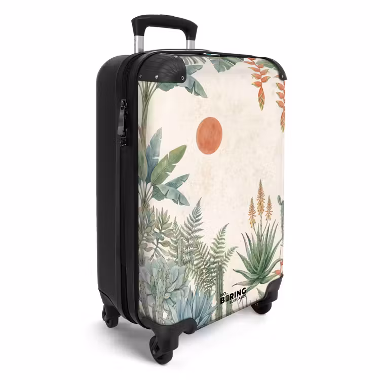 Koffer - Wüste – Pflanzen – Grün - Woestijn - Planten - Groen NBS - Handbagage koffer - Vrouwen middel