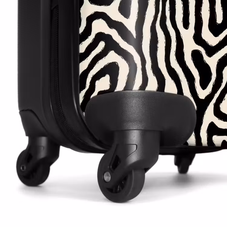 Koffer - Zebra - Abstrakt - Schwarz - Zebra - Abstract - Zwart NBS - Handbagage koffer - Vrouwen middel