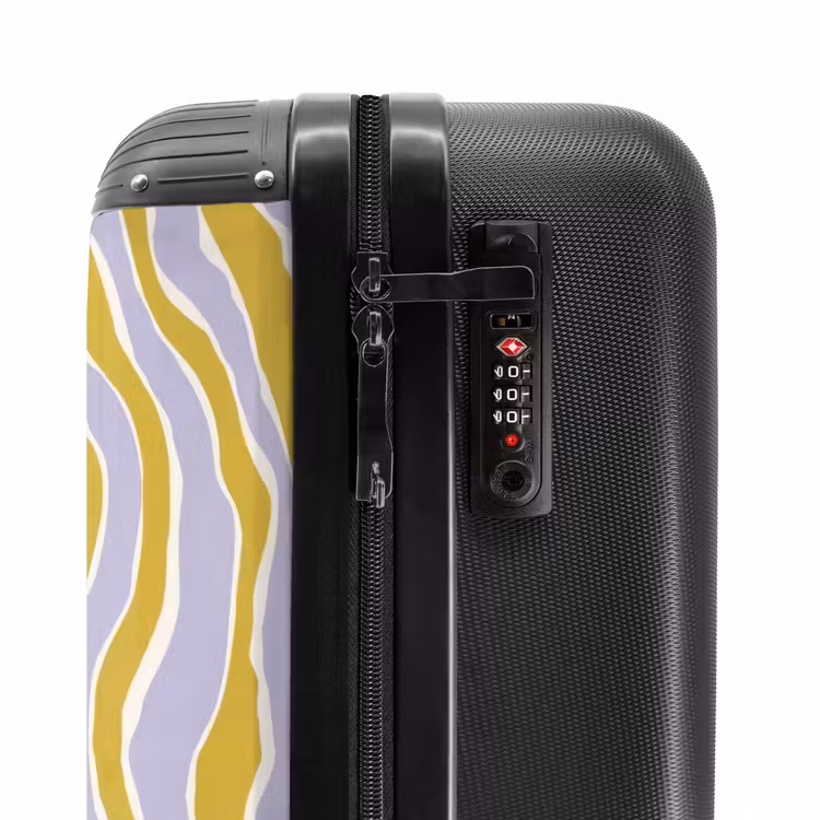 Zebra - Modern - Meerkleurig NBS - Handbagage koffer - Volwassenen Unisex middel -slot