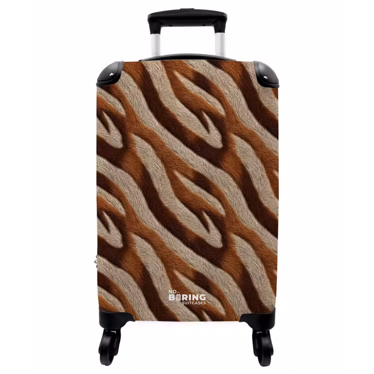 Koffer - Zebra - Muster - Braun - Zebra - Patroon - Bruin NBS - Handbagage koffer - Vrouwen middel
