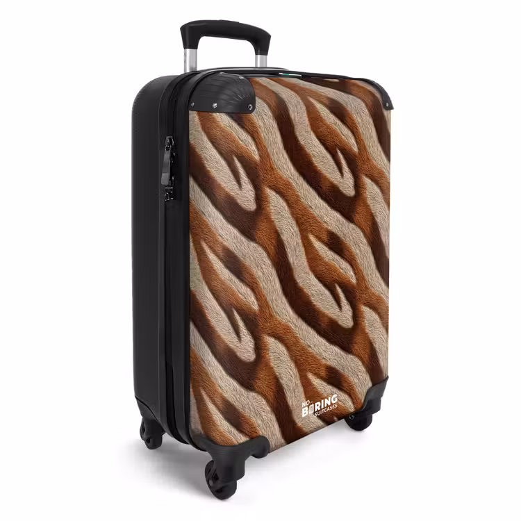 Koffer - Zebra - Muster - Braun - Zebra - Patroon - Bruin NBS - Handbagage koffer - Vrouwen middel