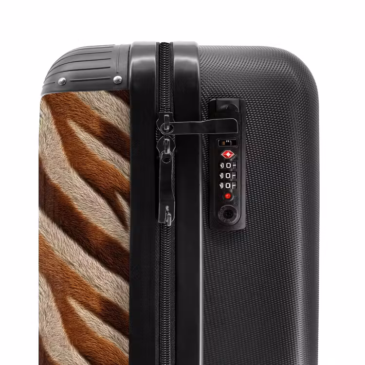 Koffer - Zebra - Muster - Braun - Zebra - Patroon - Bruin NBS - Handbagage koffer - Vrouwen middel
