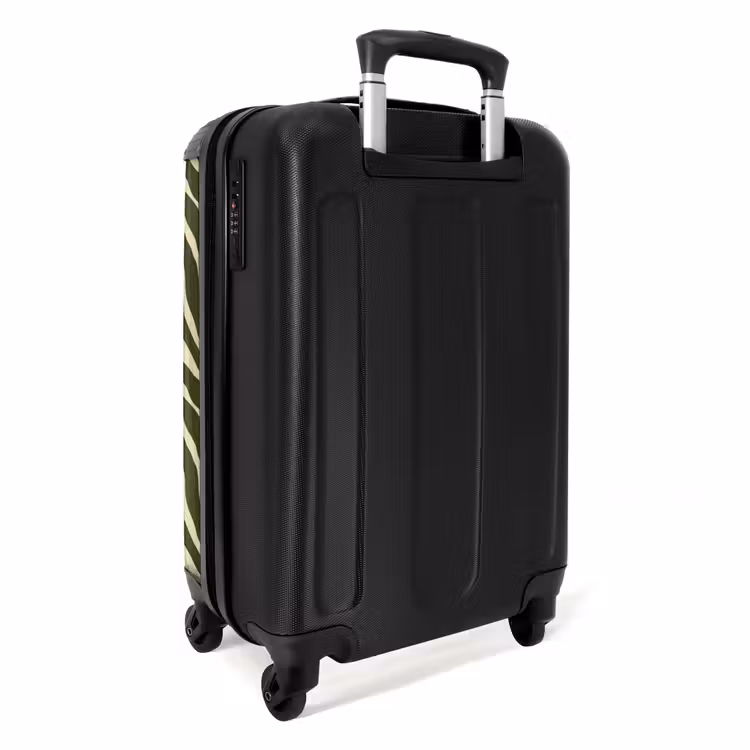 Koffer - Zebra – Muster – Grün - Zebra - Patroon - Groen NBS - Handbagage koffer - Vrouwen middel