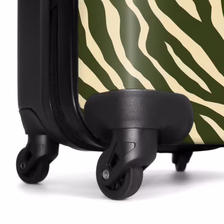 Koffer - Zebra – Muster – Grün - Zebra - Patroon - Groen NBS - Handbagage koffer - Vrouwen middel