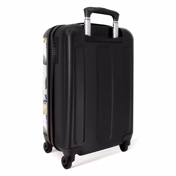 Citroen met bloesem patroon NBS - Handbagage koffer - Volwassenen Unisex middel -achterkant