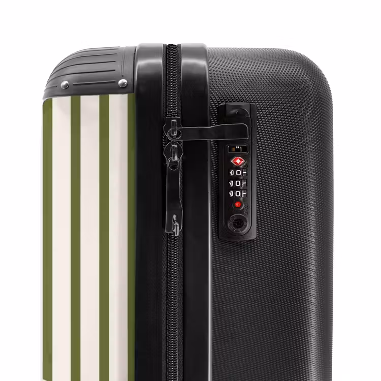 Koffer - Zusammenfassung – Auge – Streifen – Modern – Grün - Abstract - Oog - Strepen - Modern - Groen NBS - Handbagage koffer - Vrouwen middel