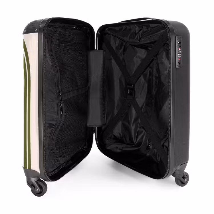 Koffer - Zusammenfassung – Bögen – Modern – Grün – Kunst - Abstract - Bogen - Modern - Groen - Kunst NBS - Handbagage koffer - Vrouwen middel