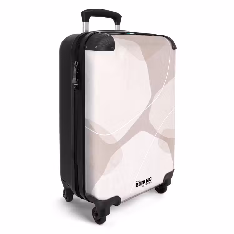 Koffer - Zusammenfassung – Formen – Beige - Abstract - Vormen - Beige NBS - Handbagage koffer - Vrouwen middel