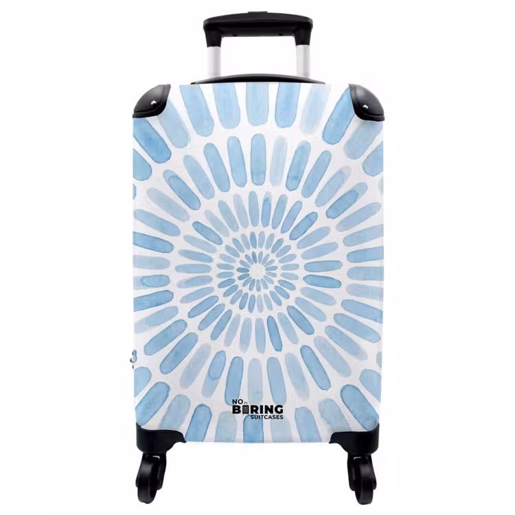 Koffer - Zusammenfassung – Formen – Kunst – Aquarell – Blau - Abstract - Vormen - Kunst - Aquarel - Blauw NBS - Handbagage koffer - Vrouwen middel