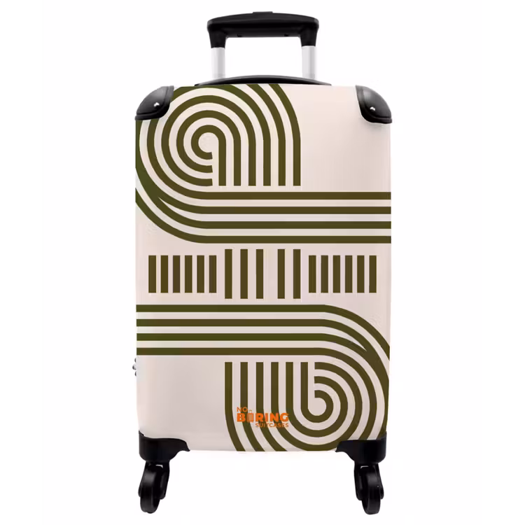 Koffer - Zusammenfassung – Formen – Modern – Grün - Abstract - Vormen - Modern - Groen NBS - Handbagage koffer - Vrouwen middel