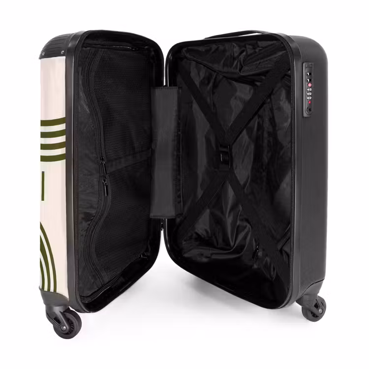 Koffer - Zusammenfassung – Formen – Modern – Grün - Abstract - Vormen - Modern - Groen NBS - Handbagage koffer - Vrouwen middel