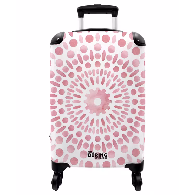 Koffer - Zusammenfassung – Formen – Muster – Aquarell – Rosa - Abstract - Vormen - Patroon - Aquarel - Roze NBS - Handbagage koffer - Vrouwen middel