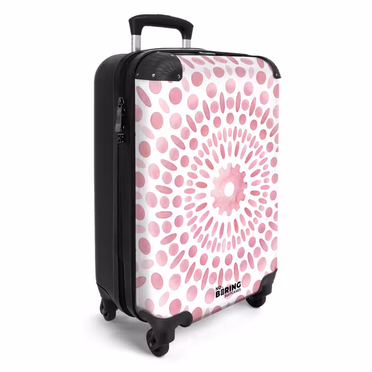 Koffer - Zusammenfassung – Formen – Muster – Aquarell – Rosa - Abstract - Vormen - Patroon - Aquarel - Roze NBS - Handbagage koffer - Vrouwen middel