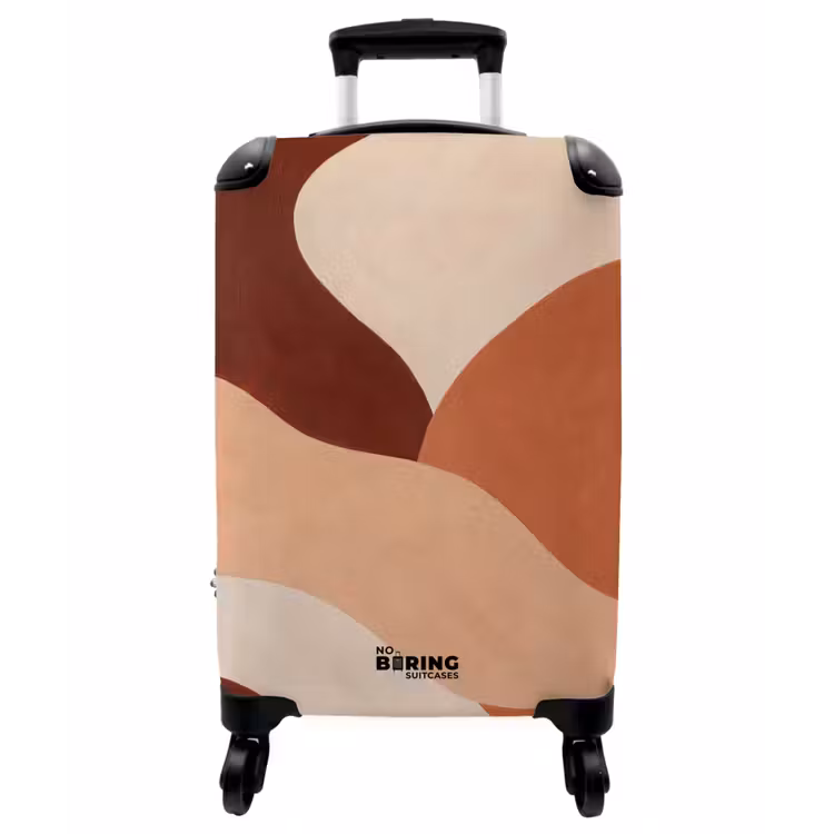 Koffer - Zusammenfassung – Formen – Organisch – Erdtöne – Modern - Abstract - Vormen - Organisch - Aardetinten - Modern NBS - Handbagage koffer - Vrouwen middel