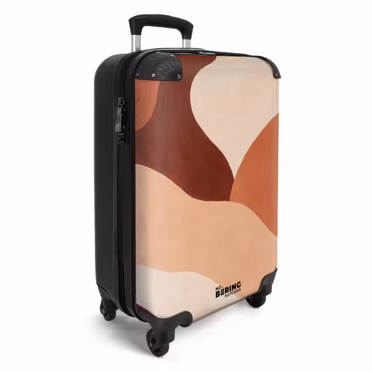 Koffer - Zusammenfassung – Formen – Organisch – Erdtöne – Modern - Abstract - Vormen - Organisch - Aardetinten - Modern NBS - Handbagage koffer - Vrouwen middel