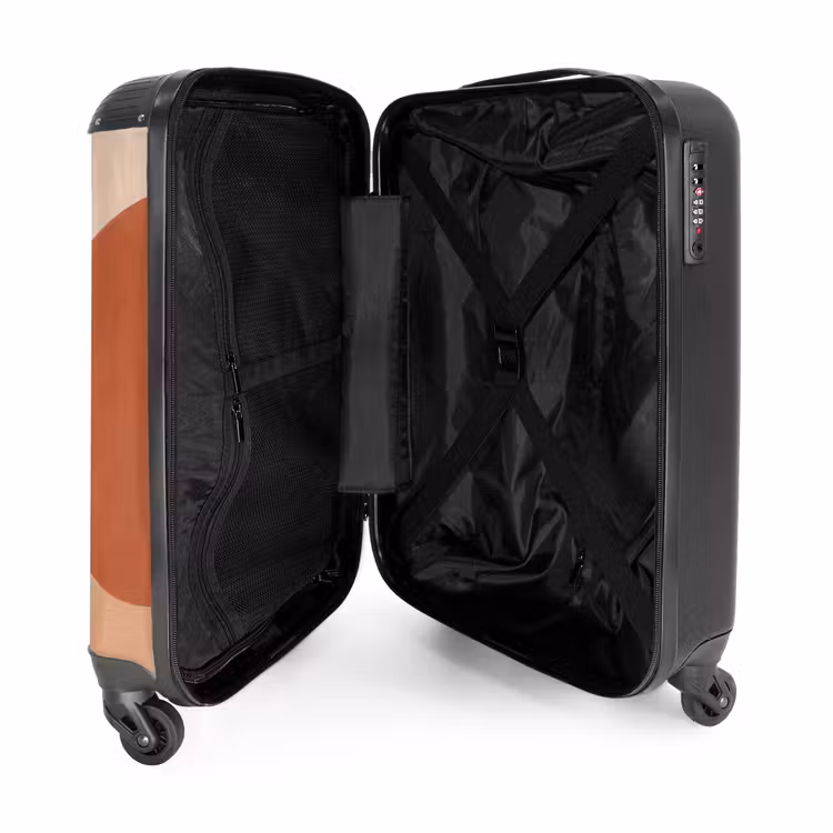 Koffer - Zusammenfassung – Formen – Organisch – Erdtöne – Modern - Abstract - Vormen - Organisch - Aardetinten - Modern NBS - Handbagage koffer - Vrouwen middel