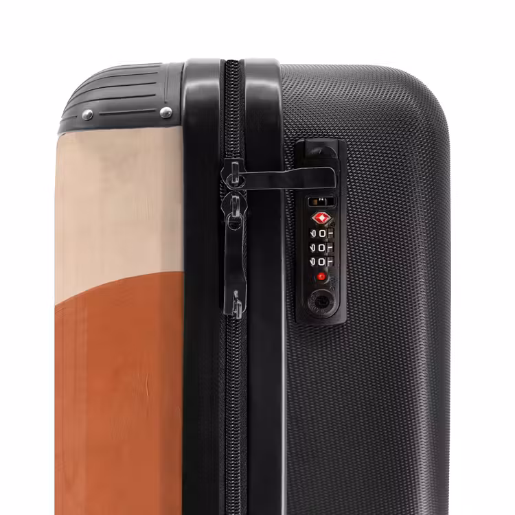 Koffer - Zusammenfassung – Formen – Organisch – Erdtöne – Modern - Abstract - Vormen - Organisch - Aardetinten - Modern NBS - Handbagage koffer - Vrouwen middel