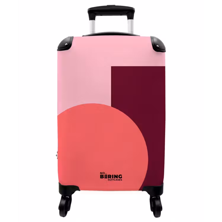 Koffer - Zusammenfassung – Formen – Rosa – Modern – Design - Abstract - Vormen - Roze - Modern - Design NBS - Handbagage koffer - Vrouwen middel