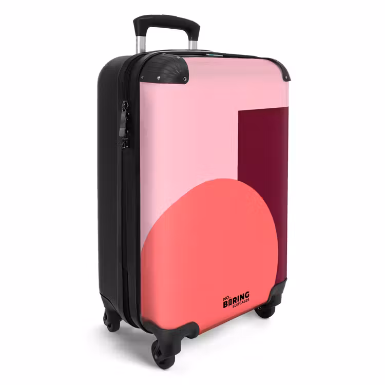 Koffer - Zusammenfassung – Formen – Rosa – Modern – Design - Abstract - Vormen - Roze - Modern - Design NBS - Handbagage koffer - Vrouwen middel