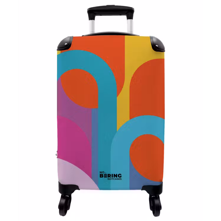Koffer - Zusammenfassung – Geometrie – Farbenfroh – Modern – Kunst - Abstract - Geometrie - Kleurrijk - Modern - Kunst NBS - Handbagage koffer - Vrouwen middel