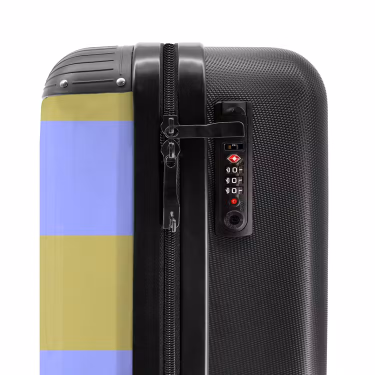 Koffer - Zusammenfassung – Geometrie – Streifen – Blöcke – Rot - Abstract - Geometrie - Strepen - Blokken - Rood NBS - Handbagage koffer - Vrouwen middel