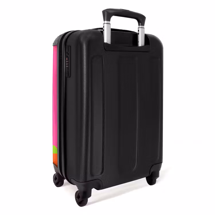 Koffer - Zusammenfassung – Geometrisch – Farbblöcke – Rosa – Orange - Abstract - Geometrisch - Kleurblokken - Roze - Oranje NBS - Handbagage koffer - Vrouwen middel