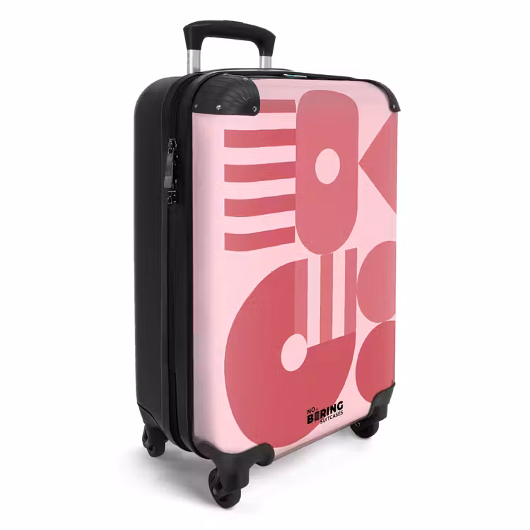 Koffer - Zusammenfassung – Geometrisch – Formen – Rosa - Abstract - Geometrisch - Vormen - Roze NBS - Handbagage koffer - Vrouwen middel