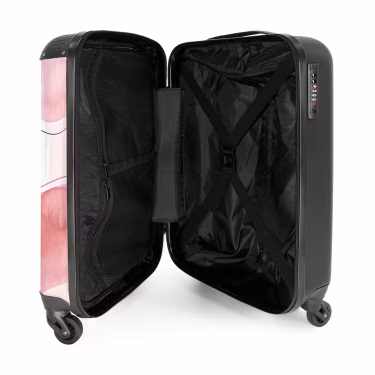 Koffer - Zusammenfassung – Kreise – Modern – Rosa – Kunst - Abstract - Cirkels - Modern - Roze - Kunst NBS - Handbagage koffer - Vrouwen middel