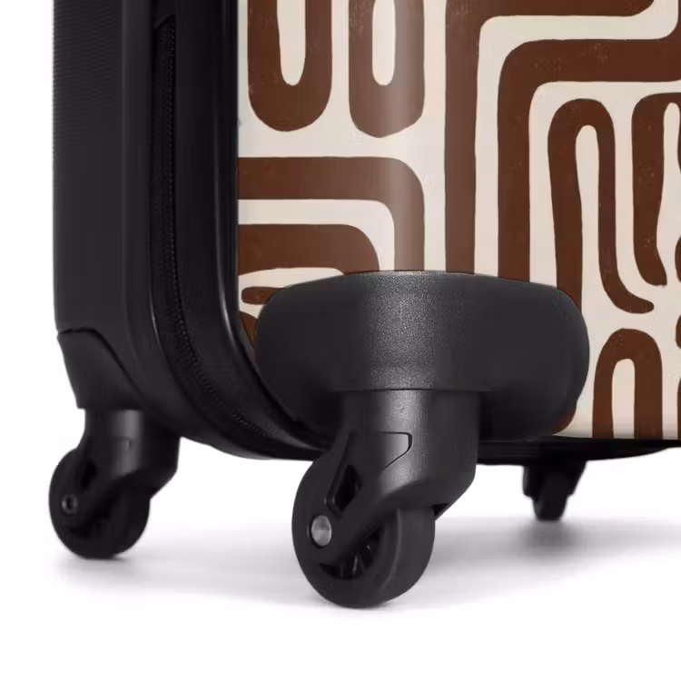 Koffer - Zusammenfassung – Muster – Braun - Abstract - Patroon - Bruin NBS - Handbagage koffer - Vrouwen middel