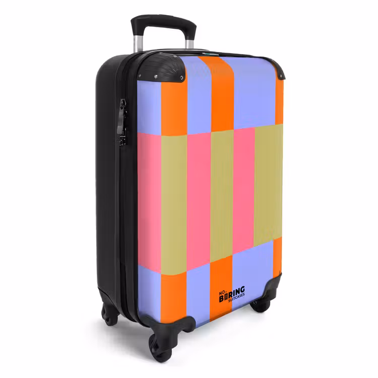 Koffer - Zusammenfassung – Muster – Geometrisch – Farbenfroh – Modern - Abstract - Patroon - Geometrisch - Kleurrijk - Modern NBS - Handbagage koffer - Vrouwen middel