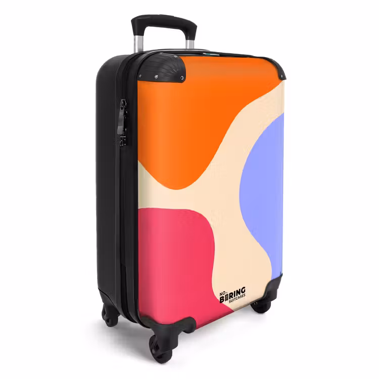Koffer - Zusammenfassung – Organische Formen – Design – Modern – Farbenfroh - Abstract - Organische vormen - Design - Modern - Kleurrijk NBS - Handbagage koffer - Vrouwen middel