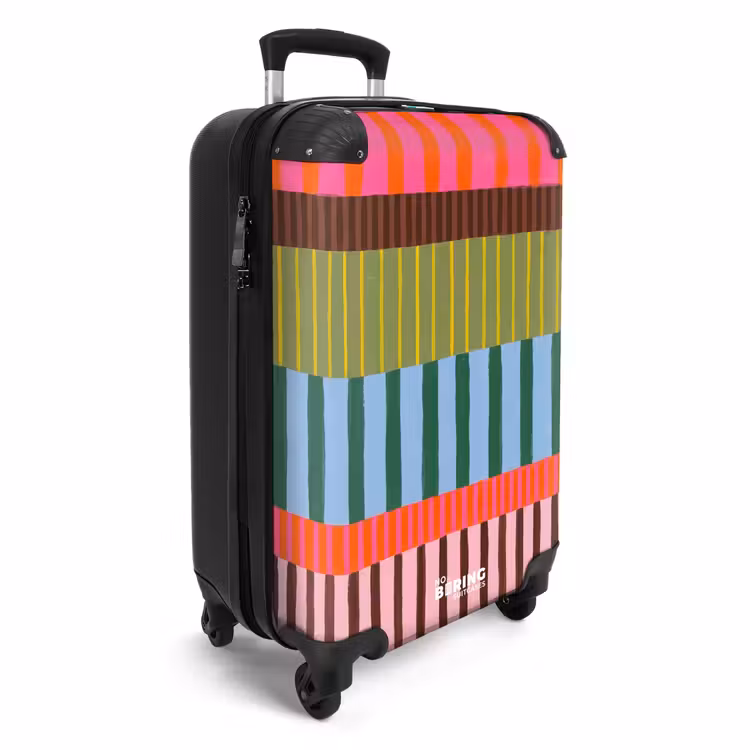 Koffer - Zusammenfassung – Streifen – Modern – Farbenfroh – Kunst - Abstract - Strepen - Modern - Kleurrijk - Kunst NBS - Handbagage koffer - Vrouwen middel