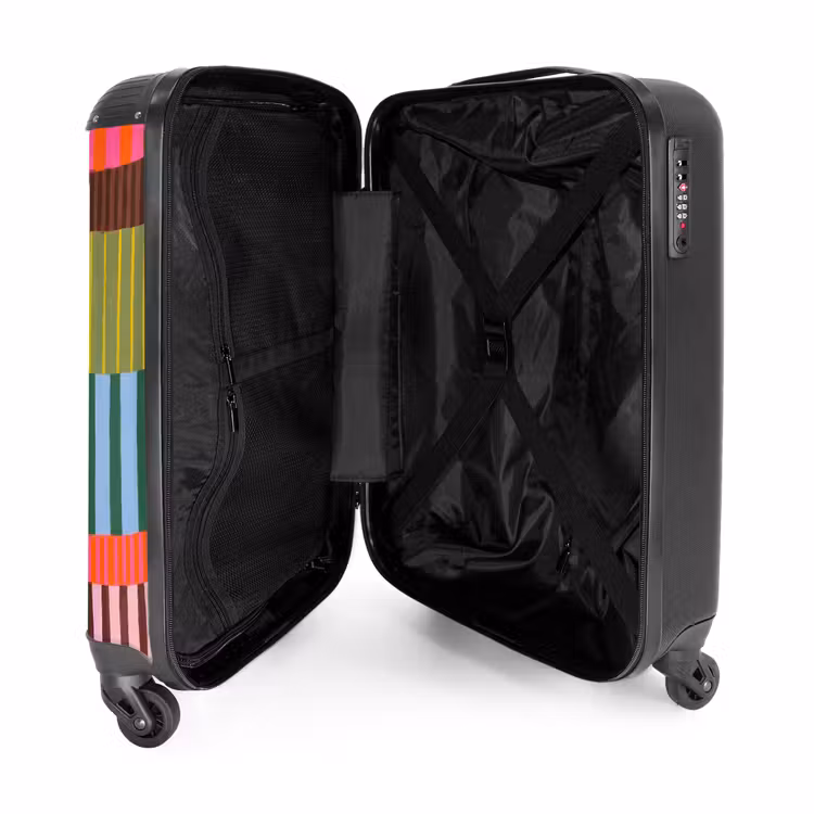 Koffer - Zusammenfassung – Streifen – Modern – Farbenfroh – Kunst - Abstract - Strepen - Modern - Kleurrijk - Kunst NBS - Handbagage koffer - Vrouwen middel