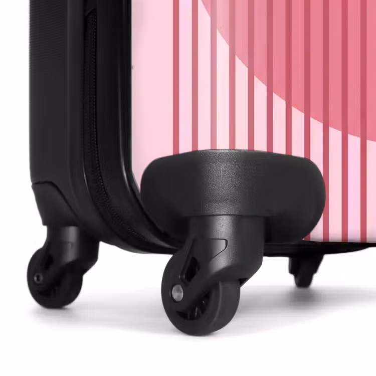 Koffer - Zusammenfassung – Streifen – Oval – Rosa – Modern - Abstract - Strepen - Ovaal - Roze - Modern NBS - Handbagage koffer - Vrouwen middel