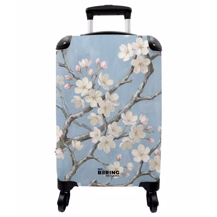 Koffer - Zweige – Kirschblüte – Blau - Takken - Kersenbloesem - Blauw NBS - Handbagage koffer - Vrouwen middel