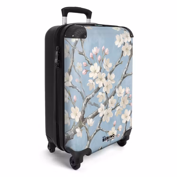 Koffer - Zweige – Kirschblüte – Blau - Takken - Kersenbloesem - Blauw NBS - Handbagage koffer - Vrouwen middel