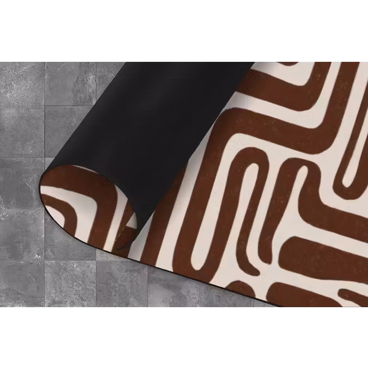 Abstract - Patroon - Bruin Keukenloper - keukenmat middel 536 -closeup