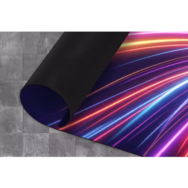 Abstract - Swirl - Futuristic - Neon Keukenloper - keukenmat middel -closeup