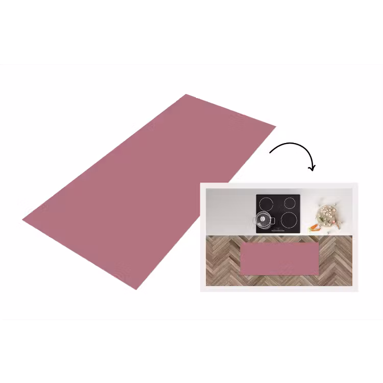 Antique - Mauve - Roze Keukenloper - keukenmat middel 536 -3d