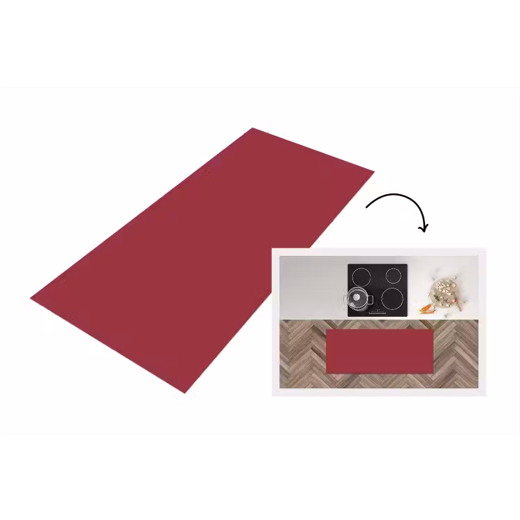 Antique - Ruby - Rood Keukenloper - keukenmat middel 536 -3d