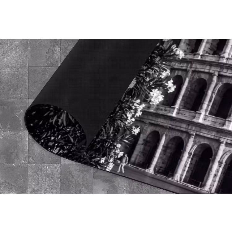 Architectuur - Colosseum - Rome - Historisch - Zwart-wit Keukenloper - keukenmat middel -closeup