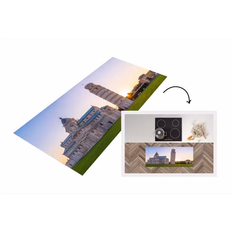 Architectuur - Toren - Pisa - Italië - Zonsondergang Keukenloper - keukenmat middel -3d